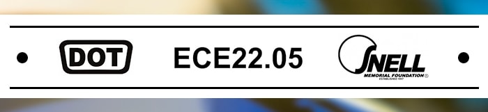 Certifications DOT, ECE22.05 et SNELL