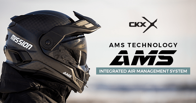 CKX AMS Air Management System technology for snowmobile helmets