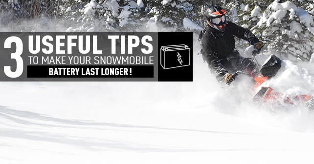 3 useful tips to make your snowmobile battery last longer!